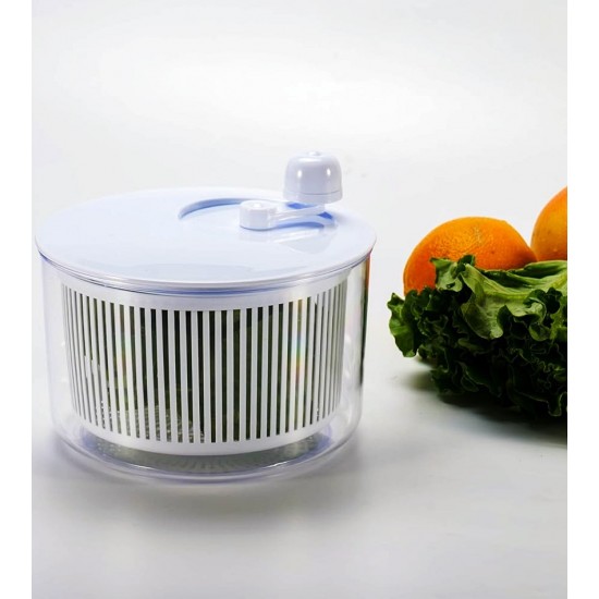 Centrifuga 18,5cm De Diâmetro Para Salada Easy Kitchen Em Plástico Cor Branca